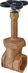 NIBCO - 2" Pipe, Class 125, Threaded Bronze Solid Wedge Rising Stem Gate Valve - 200 WOG, 125 WSP, Union Bonnet - Americas Industrial Supply