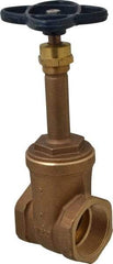 NIBCO - Class 125, Threaded Bronze Solid Wedge Rising Stem Gate Valve - 300 WOG, 150 WSP, Union Bonnet - Americas Industrial Supply