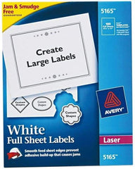 AVERY - 11" Long, White Paper Shipping Label - For Laser Printers - Americas Industrial Supply