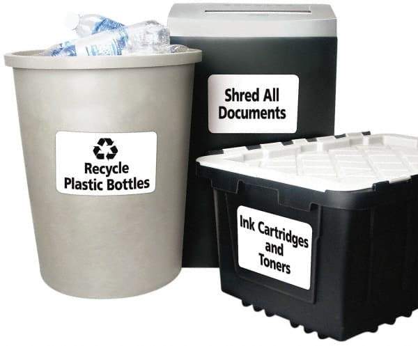 AVERY - 5" Wide x 8-1/8" Long, White Paper Name Badge Labels - For Laser Printers - Americas Industrial Supply