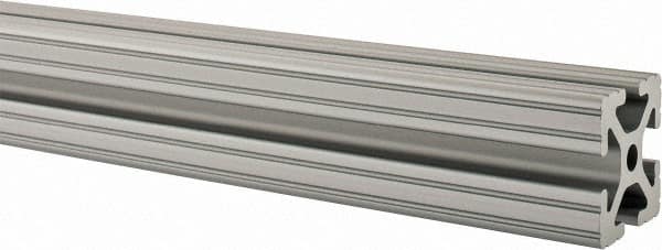 80/20 Inc. - 48 Inches Long x 1-1/2 Inches Wide x 1-1/2 Inches High, T Slotted Aluminum Extrusion - 1.154 Square Inches, Clear Anodized Finish - Americas Industrial Supply