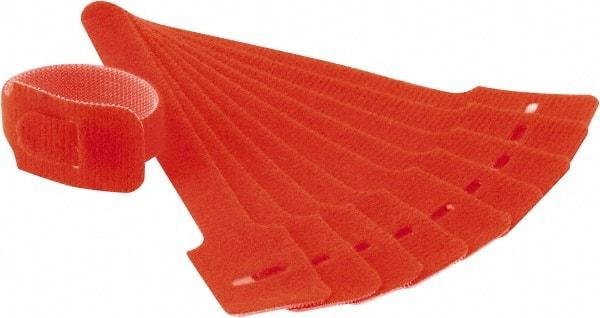 SpeedTech - 6" Long Orange Nylon & Polyethylene Hook & Loop Strap - 40 Lb Tensile Strength - Americas Industrial Supply