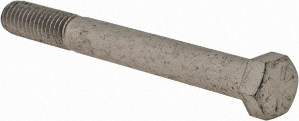 Armor Coat - 7/16-14 UNC, 4" Length Under Head Hex Head Cap Screw - Partially Threaded, Grade 8 Steel, 5/8" Hex - Americas Industrial Supply