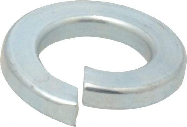 Value Collection - 1/2", 1/8" Thick Split Lock Washer - Grade 2 Steel, Zinc-Plated Finish, 0.502" Min ID, 0.512" Max ID, 0.779" Min OD, 0.869" Max OD - Americas Industrial Supply