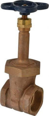 NIBCO - 2" Pipe, Class 150, Threaded Bronze Solid Wedge Rising Stem Gate Valve - 300 WOG, 150 WSP, Bolted Bonnet - Americas Industrial Supply