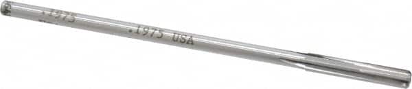Made in USA - 0.1975" Carbide-Tipped 4 Flute Chucking Reamer - Straight Flute, 11/64" Straight Shank, 1-1/8" Flute Length, 4-1/2" OAL - Americas Industrial Supply