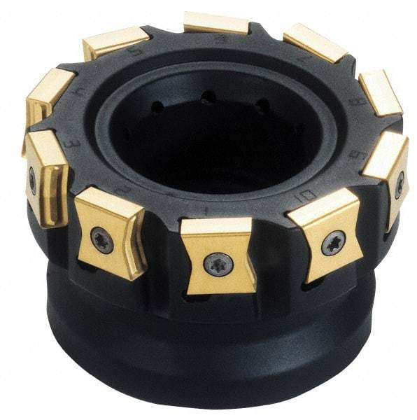 Iscar - 8 Inserts, 4" Cut Diam, 1-1/2" Arbor Diam, 0.551" Max Depth of Cut, Indexable Square-Shoulder Face Mill - 0/90° Lead Angle, 2" High, LN.. 1506... Insert Compatibility, Series F90LN - Americas Industrial Supply