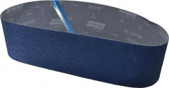 Norton - 4" Wide x 36" OAL, 40 Grit, Zirconia Alumina Abrasive Belt - Zirconia Alumina, Coarse, Coated, Y Weighted Cloth Backing, Series R821 - Americas Industrial Supply
