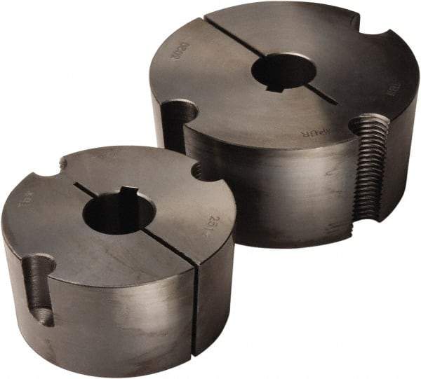 TB Wood's - 1-9/16" Bore, 5/8 Thread, 3/8" Wide Keyway, 3/16" Deep Keyway, Tapered Lock Sprocket Bushing - 4-1/4" Max Outside Diam - Americas Industrial Supply
