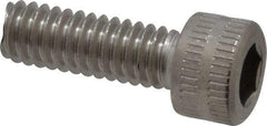 Made in USA - #8-32 UNC Hex Socket Drive, Socket Cap Screw - Grade 18-8 Stainless Steel, Uncoated, 1/2" Length Under Head - Americas Industrial Supply