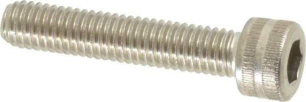 Made in USA - #10-32 UNF Hex Socket Drive, Socket Cap Screw - Grade 18-8 Stainless Steel, Uncoated, 1" Length Under Head - Americas Industrial Supply