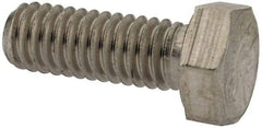 Made in USA - 5/16-18 UNC, 7/8" Length Under Head Hex Head Cap Screw - Grade 18-8 Stainless Steel, Uncoated, 1/2" Hex - Americas Industrial Supply