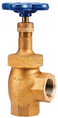 NIBCO - 1" Pipe, Class 150, Threaded Bronze Renewable Angle Gate Valve - 300 WOG, 150 WSP, Union Bonnet - Americas Industrial Supply