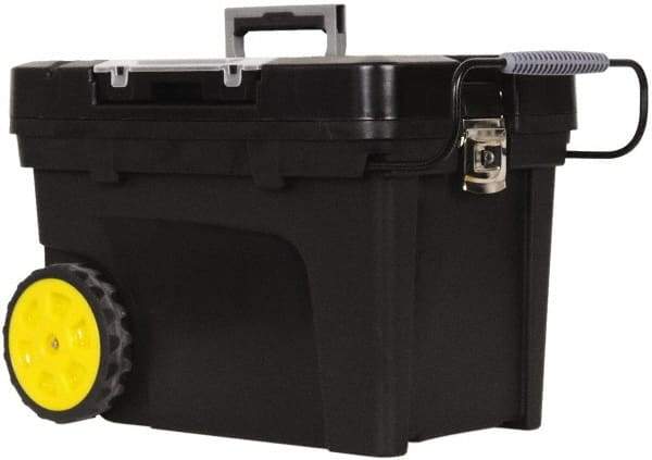 Stanley - Mobile Tool Chest - 14-15/32" Wide x 14-15/32" Deep x 16-3/4" High, Polypropylene Resin, Black - Americas Industrial Supply