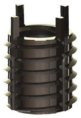 Jergens - M10x1.25 Internal, M14x1.50 External, Metric Fine, 14mm Insert Length, Thin Wall Keylocking Thread Inserts - Stainless Steel, Passivated Finish, Grade 303, 6H Internal Class of Fit, 6G External Class of Fit, Use Tool 215-064755 - Americas Industrial Supply