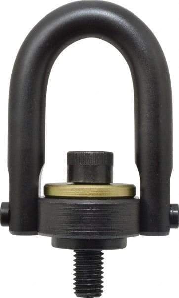 Jergens - 4,000 Lb Load Capacity Safety Engineered Center Pull Hoist Ring - 60 Ft/Lb Torque, 5/8 - 11 Thread, 4140 Alloy Steel, Black Oxide Finish - Americas Industrial Supply