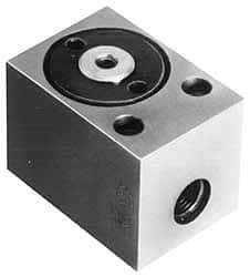 Jergens - 1.22" Effective Piston Area, 5/8" Operation Stroke Length, 0.77 Cu In Operating Volume, Single-Acting Block Clamp Cylinder - 5,000 psi, 6,100 Lb Max Output Force - Americas Industrial Supply