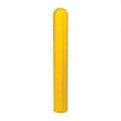 Eagle - 7-7/8" Wide x 7-7/8" Deep x 56" High, 6" Bumper Post Sleeve - Yellow, High Density Polyethylene, 8 Lb, Ribbed Surface - Americas Industrial Supply
