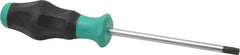 Wera - T40 Torx Driver - 5-7/64" Blade Length, 9-33/64" OAL, Ergonomic Handle - Americas Industrial Supply