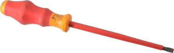 Wera - 255mm OAL Standard Slotted Screwdriver - 150mm Blade Length, Round Shank, Ergonomic Handle - Americas Industrial Supply