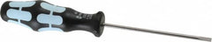 Wera - 3mm Blade Width, 161mm OAL Stainless Steel Slotted Screwdriver - 80mm Blade Length, Round Shank, Ergonomic Handle - Americas Industrial Supply