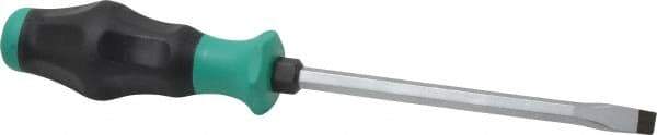 Wera - 262mm OAL Standard Slotted Screwdriver - 150mm Blade Length, Hexagon Shank, Ergonomic Handle - Americas Industrial Supply