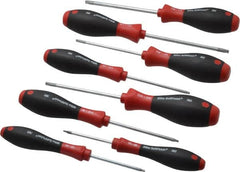 Wiha - 8 Piece Torx Screwdriver Set - Bit Sizes: Torx T6, T8, T10, T15, T20, T25, T27 & T30 - Americas Industrial Supply