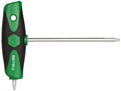 Wiha - T10 T-Handle Cushion Grip Torx Key Set - 100mm Length Under Head, T10 Torx Size - Americas Industrial Supply