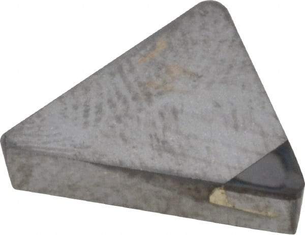 Made in USA - TPG322 Polycrystalline Diamond (PCD) Turning Insert - Uncoated, 60° Triangle, 3/8" Inscr Circle, 1/8" Thick, 1/32" Corner Radius - Americas Industrial Supply