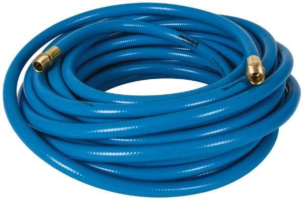 PRO-SOURCE - 1/2" ID x 3/4" OD 100' Long Multipurpose Air Hose - MNPT x MNPT Ends, 300 Working psi, 23 to 150°F, 1/2" Fitting, Blue - Americas Industrial Supply