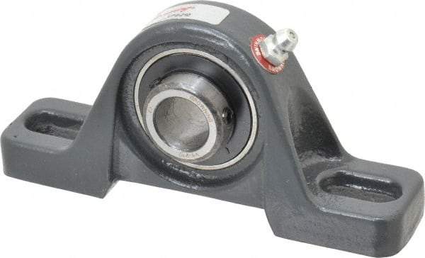 Browning - 5/8" ID, 4-7/8" OAL x 2-7/32" OAH Pillow Block - 1,444 Lb Static Cap, 2,611 Lb Dyn Cap, 3-5/8" Btw Mnt Hole Ctrs, 1-3/16" Base-to-Ctr Ht, Cast Iron - Americas Industrial Supply