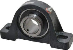 Browning - 1-1/2" ID, 7-1/8" OAL x 4" OAH Pillow Block - 4,467 Lb Static Cap, 7,340 Lb Dyn Cap, 5-3/8" Btw Mnt Hole Ctrs, 2" Base-to-Ctr Ht, Cast Iron - Americas Industrial Supply