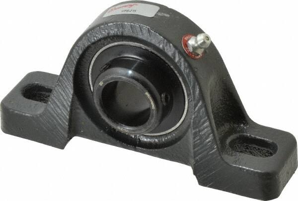 Browning - 15/16" ID, 5-1/2" OAL x 2-13/16" OAH Pillow Block - 1,651 Lb Static Cap, 2,801 Lb Dyn Cap, 4-1/8" Btw Mnt Hole Ctrs, 1-7/16" Base-to-Ctr Ht, Cast Iron - Americas Industrial Supply