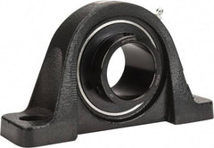 Browning - 1-15/16" ID, 8" OAL x 4-1/2" OAH Pillow Block - 5,216 Lb Static Cap, 7,889 Lb Dyn Cap, 6-3/16" Btw Mnt Hole Ctrs, 2-3/16" Base-to-Ctr Ht, Cast Iron - Americas Industrial Supply