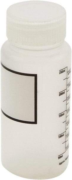 Dynalon Labware - 250 mL Wide-Mouth Bottle - Polypropylene, Translucent, 5.7" High x 2.4" Diam, 45mm Cap - Americas Industrial Supply