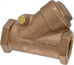 NIBCO - 1" Bronze Check Valve - Y-Pattern, FNPT x FNPT, 600 WOG - Americas Industrial Supply