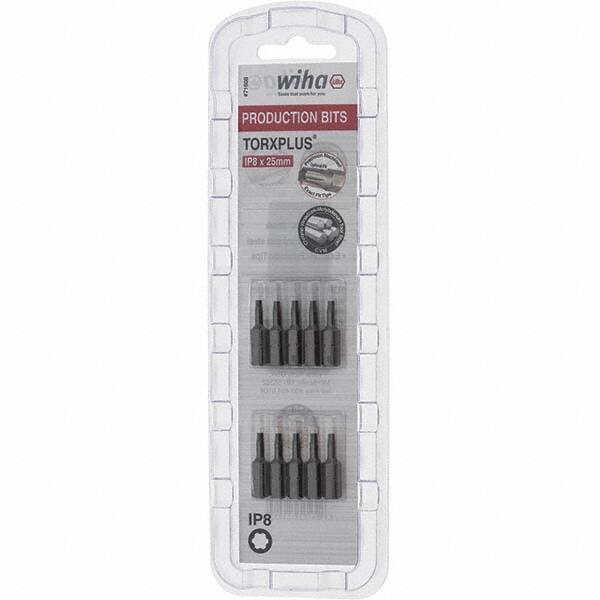 Wiha - 1/4" Drive IP8 Torx Plus Screwdriver Bit - 1" OAL, Insert Bit - Americas Industrial Supply