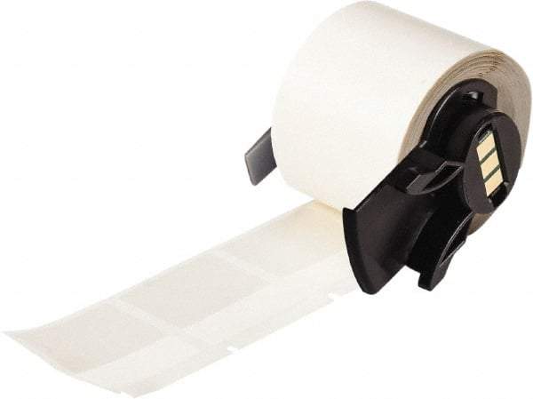 Brady - 1-1/2" Wide x 1-1/2" Long, Clear/White Vinyl Cable Tag - For BMP61 Labeling System, BMP71 Label Printer, TLS 2200 Thermal Labeling System, TLS-pc Link Thermal Labeling System - Americas Industrial Supply