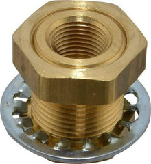 Parker - 1-14 Male Thread x 3/8 Female Thread, Brass Industrial Pipe Anchor Coupling - Male Straight Thread O-Ring x Female NPTF, 1,000 psi - Americas Industrial Supply