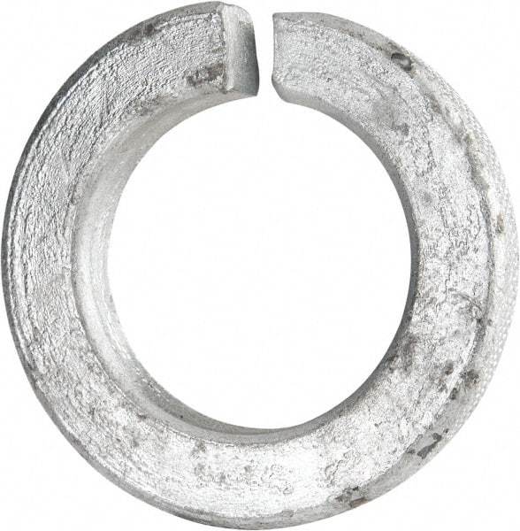 Value Collection - 1-1/4", 1.274" ID, 0.312" Thick Split Lock Washer - Grade 8 Spring Steel, Hot Dipped Galvanized Finish, 1.274" Min ID, 1.3" Max ID, 2.056" Max OD - Americas Industrial Supply
