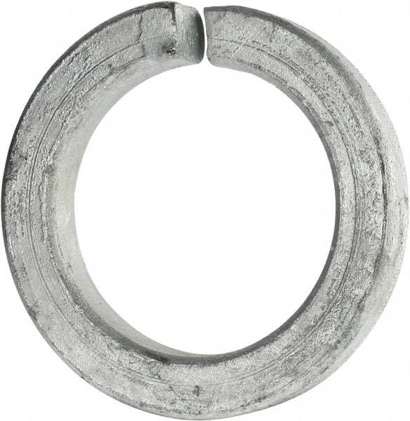 Value Collection - 2", 2.028" ID, 0.422" Thick Split Lock Washer - Grade 8 Spring Steel, Hot Dipped Galvanized Finish, 2.028" Min ID, 2.059" Max ID, 2.956" Max OD - Americas Industrial Supply