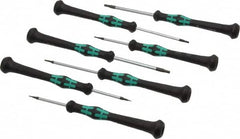 Wera - 7 Piece, 0.7 to 3mm Hex Driver Set - Comes in Cardboard Box - Americas Industrial Supply