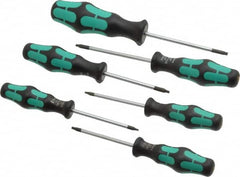 Wera - 6 Piece IP6 to IP15 Ergonomic Handle Torx Driver Set - IP6, IP7, IP8, IP9, IP10, IP15 - Americas Industrial Supply