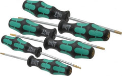 Wera - 6 Piece T8 to T30 Torx Driver Set - T8, T10, T15, T20, T25, T30 - Americas Industrial Supply