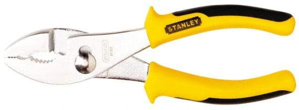 Stanley - 6-5/8" OAL, 1-27/64" Jaw Length, Slip Joint Pliers - 2 Positions, Serrated Jaw, Slip Joint Head, Slip Joint Plier Tool, Serrated Pipe Jaw - Americas Industrial Supply