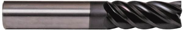Accupro - 1", 2" LOC, 1" Shank Diam, 4" OAL, 5 Flute, Solid Carbide Square End Mill - Single End, nACRo Finish, Spiral Flute, Variable° Helix, Centercutting, Right Hand Cut, Right Hand Flute - Americas Industrial Supply