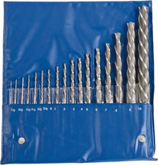 Value Collection - #10 to #7 Pin, 0.0666 to 0.7216" Diam, 0.0497 to 0.5799" Small End, Straight Shank, Taper Pin Reamer Set - Americas Industrial Supply