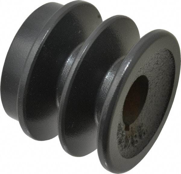 Browning - 7/8" Bore, 1-31/32 Long, 2-1/2" Outside Diam, Finished Bore Two Groove V Belt Sheave - 2.3 Belt Pitch B, 1.9" Pitch Diam of 4L Belt - Americas Industrial Supply