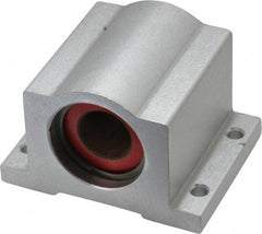 Pacific Bearing - 5/8" ID, 2-1/2" OAW x 1.938" OAL x 1-3/4" OAH Pillow Block - 1,470 Lb Static Cap, 2-1/8" Btw Mnt Hole Ctrs, 7/8" Base-to-Ctr Ht, Aluminum - Americas Industrial Supply