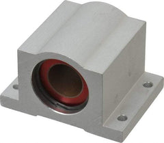 Pacific Bearing - 3/4" ID, 2-3/4" OAW x 2.063" OAL x 2.188" OAH Pillow Block - 1,905 Lb Static Cap, 2-3/8" Btw Mnt Hole Ctrs, 0.937" Base-to-Ctr Ht, Aluminum - Americas Industrial Supply